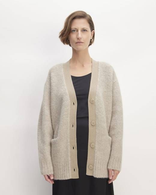 The SuperFuzz Alpaca Cardigan | Light Oat