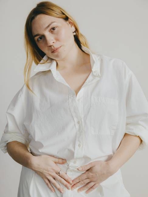 Marcie Shirt, Organic Poplin, Natural