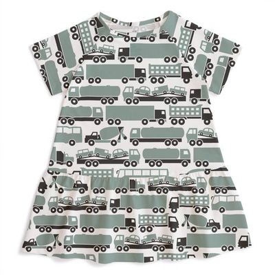 Milwaukee Dress - Big Rigs Surf Blue