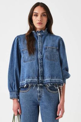 Ziggy Cropped Denim Jacket in Rodeo