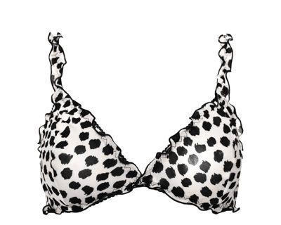 White Leo Frilly Bralette