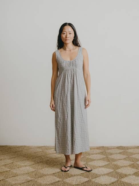 Colina Dress, Japanese Organic Cotton, Picnic