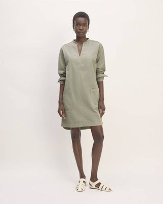 The Long-Sleeve Utility Mini Dress | Sage Green