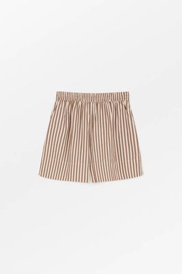 Vetiver Shorts - Braun/Ecru gestreift