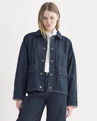 Cropped Denim Jacket | Garment-Dyed Indigo