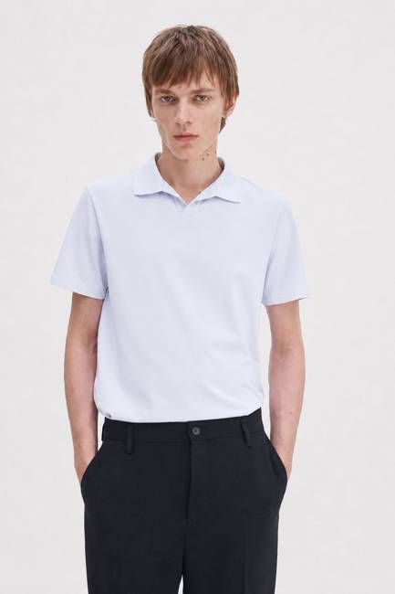 Stretch Cotton Polo T-Shirt