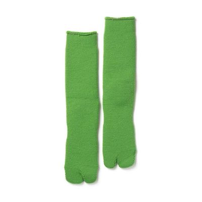 NODAL Brushed Pile Tabi Sock – Lettuce | Made in Japan