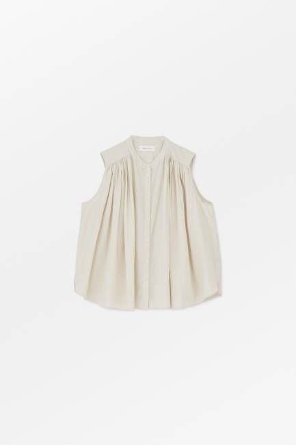 Louise top - Light blue/White stripe