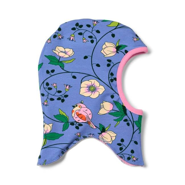 Utrillo reversible balaclava with Winter Roses and apples