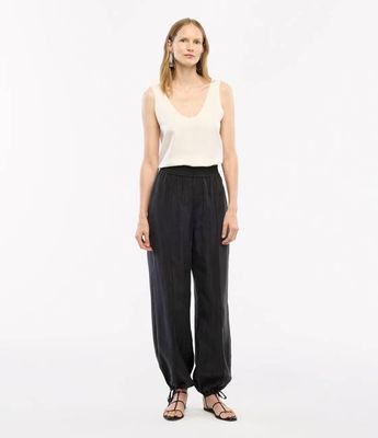 Drawstring Track Pant | Black