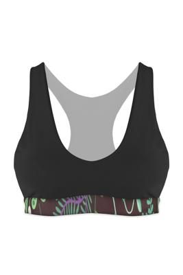 Recycling Bikini-Top Ijoris Blomma (schwarz) -