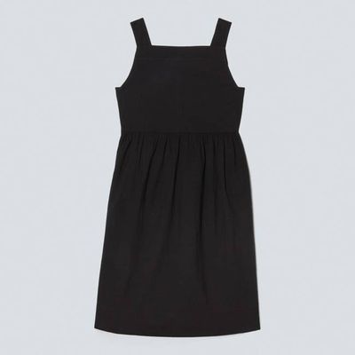 The Seersucker Midi Dress | Black