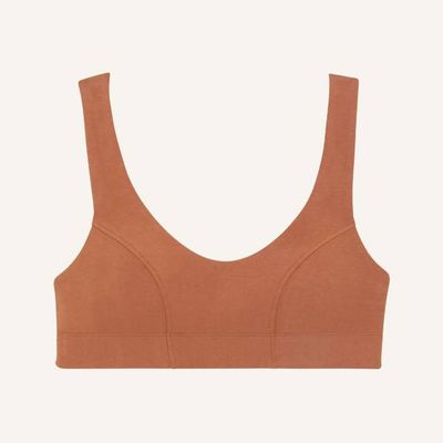 Organic Cotton Scoop Bralette in Spice
