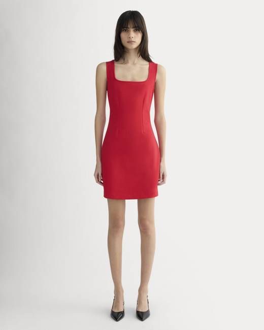 The Dream Square-Neck Dress | Classic Red