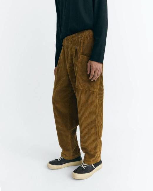 Brown relaxed corduroy cargo Max pants
