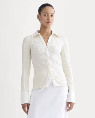 Cozy Rib Button-Up | Bone