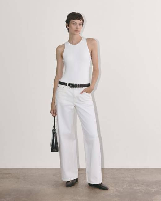 The Cutaway Tank Bodysuit | White | Bikini