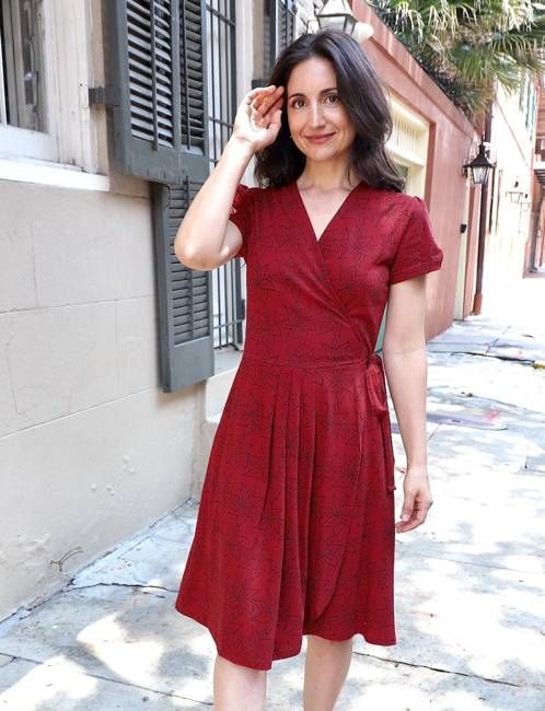 Cabernet Organic Wrap Dress