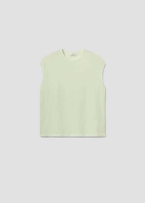 Leonard Sleeveless Tee in Mint Cream