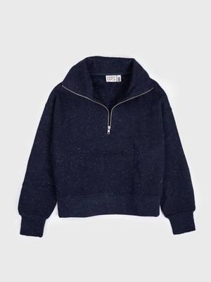 Half-zip Organic Sweatshirt | Ocean