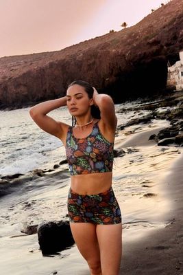 Kara - Tankini Top in Shell Print