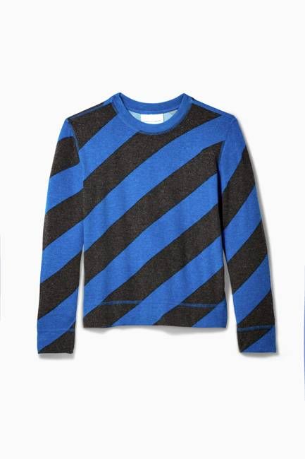 Diagonal Stripe Crazysoft Crew - FINAL SALE