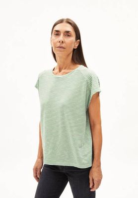 ONELIAA LOVELY STRIPES T-SHIRT | smith green-oatmilk