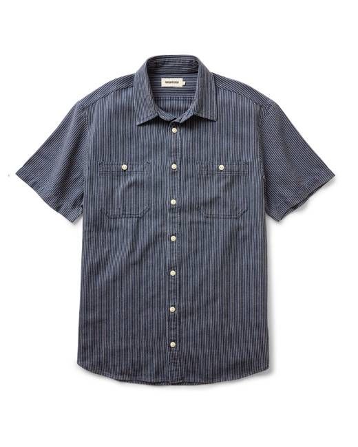 The Short Sleeve Utility Shirt in Roped Indigo