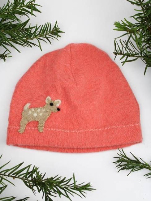 Irregular Cashmere Hat - Baby Tangerine Fawn