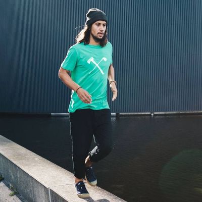 T-shirt Club & Axe - Biologisch katoen - frisgroen