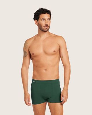 Nahtlose Boxershorts für Herren - Smaragdgrün