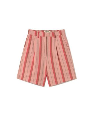 Striped pleated Lia shorts