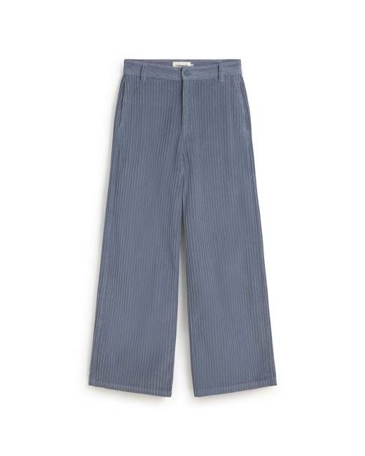 Blue high rise corduroy Karina pants