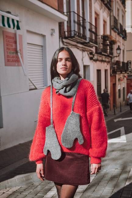 ELENA Wool Mittens - Ash Grey