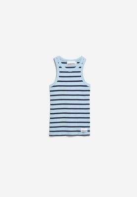 KANITAA STRIPES TOP | blue glow-tinted navy