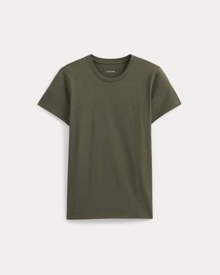 The Slim Crew in Essential Cotton | Olive Night
