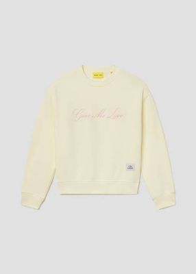 AGOLDE x Tupac Crewneck Sweatshirt in Pale Yellow