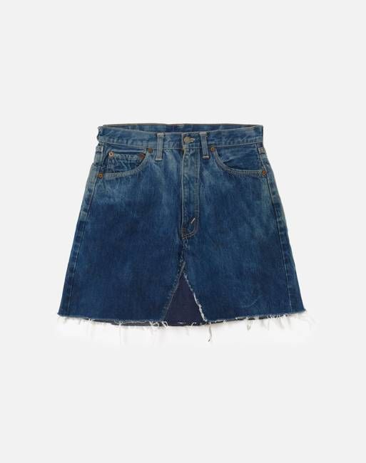 60s Big E Single Stitch Selvedge Cut Off Mini Skirt Levi's