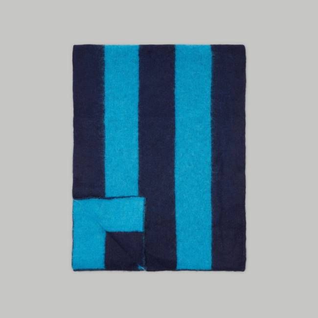 The Alpaca Patterned Scarf | Horizon Blue / Ocean Cavern