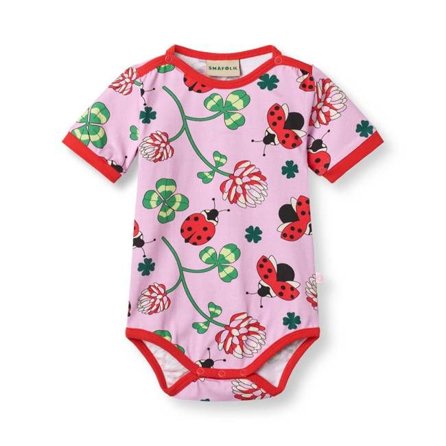 Elstar short-sleeved baby body with ladybugs