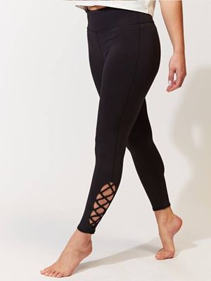 Lace Up High-Waisted 7/8 Legging