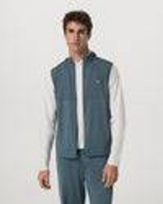 Sunday Element Vest | Blue Sea Heather Full-Zip Vest | Vuori