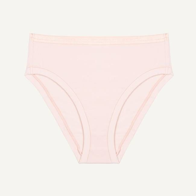 Organic Cotton Mid-Rise Bikini in Quartz