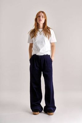 LOLA Organic Cotton Cord Trouser - Navy