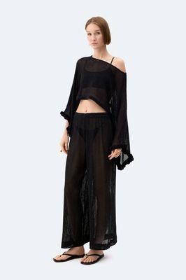 Black Crochet Blouse