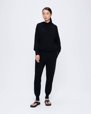 Archive Womens Recycled Cashmere Track Pants—black