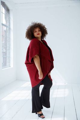 JULAHAS+ Jiva Wool Silk Kimono Fire