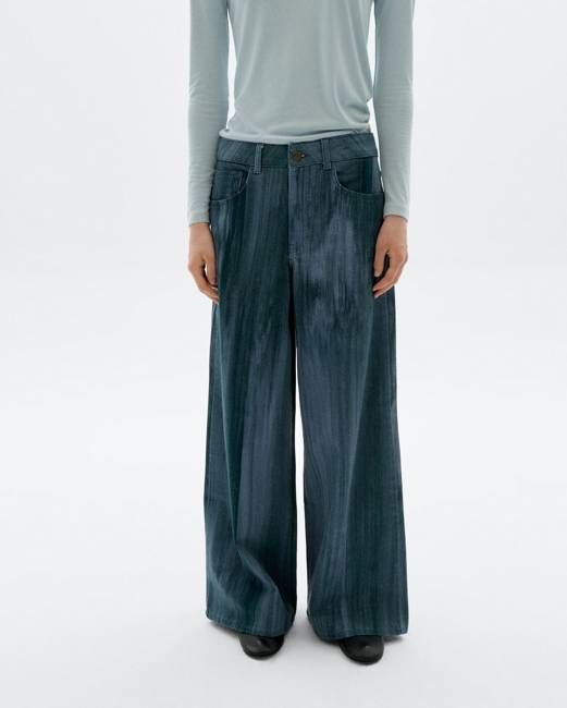 Blue wide leg ombre Hedda pants