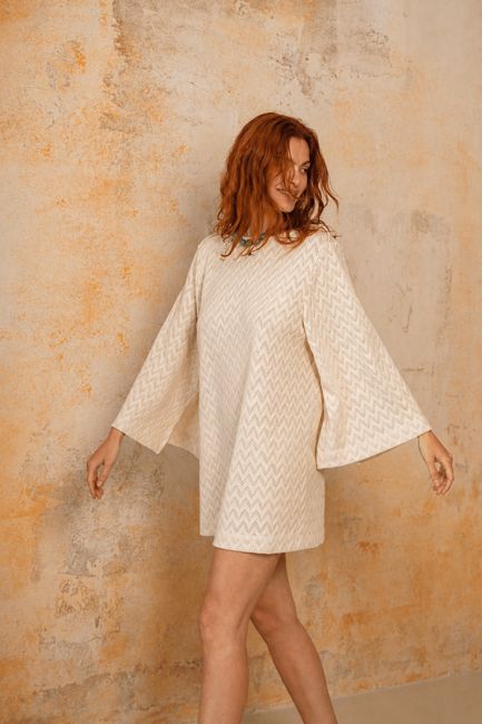 Organic Cotton Crochet Mini Dress