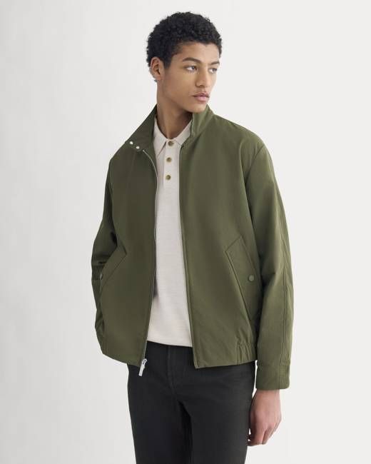 Re:Cycled Nylon Harrington Jacket | Olive Night